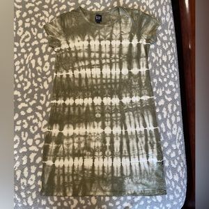 Army green tie dye dress